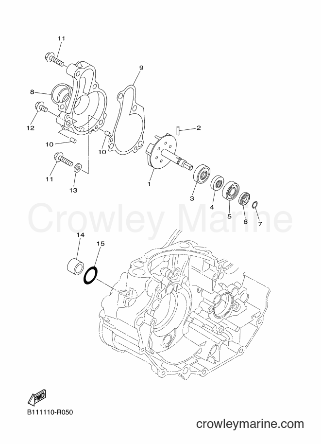 2016 Dirt Bike YZ450F - YZ450F (B111) [010] - WATER PUMP