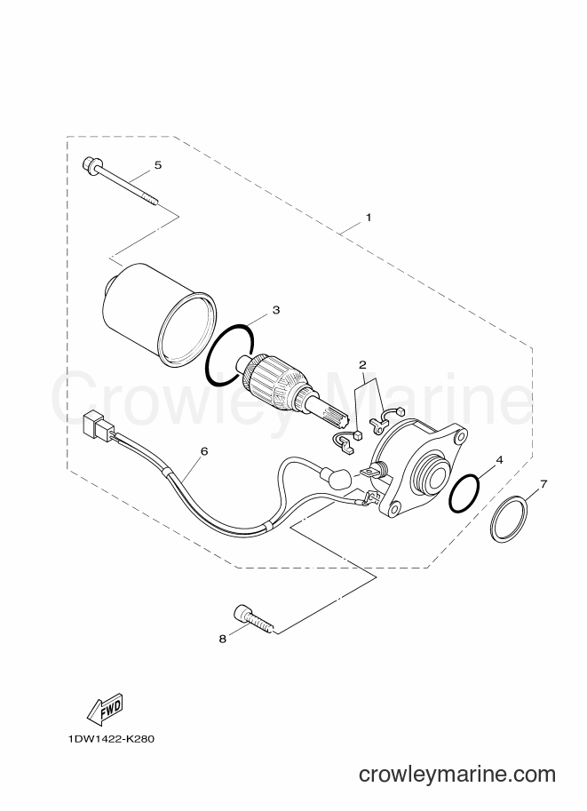 2012 Scooter XC100N - XC100N (1DW2) [010] - STARTING MOTOR