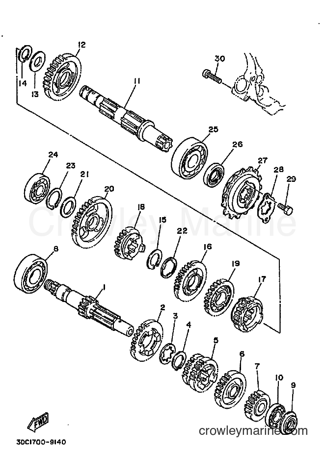 1990 Dirt Bike TT250 - TT250 (3DC2) [010] - TRANSMISSION