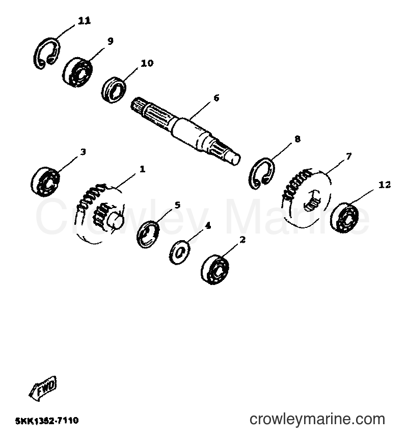 2001 Scooter YN100 - YN100 (5KKE) [010] - TRANSMISSION