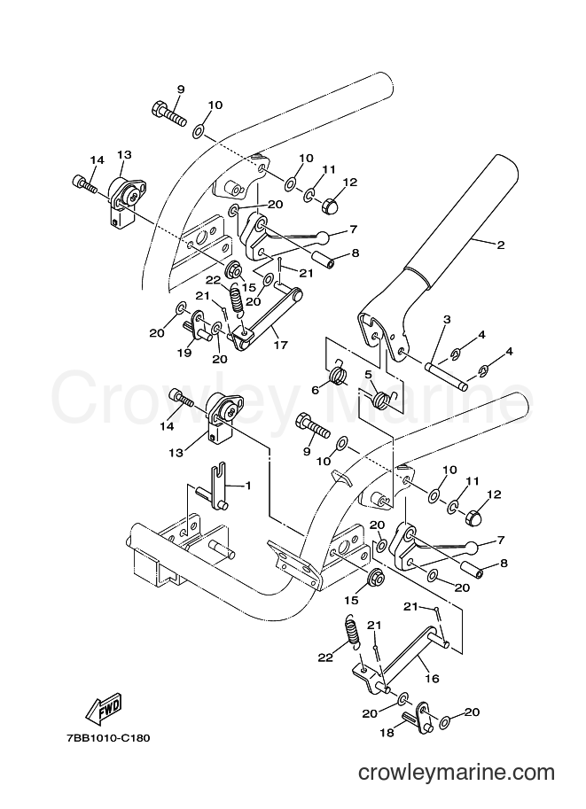 2012 Snowblower YS1390AR - YS1390AR (7BB4) [010] - CLUTCH LEVER