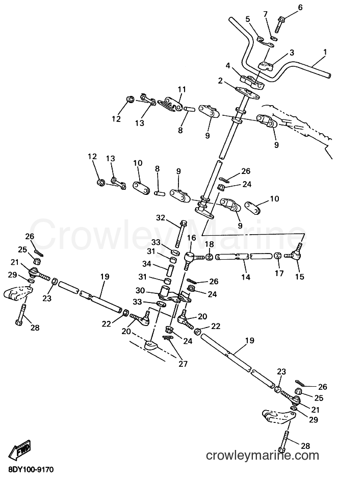 Yamaha Motors VX700 (8DS3) [020] - STEERING