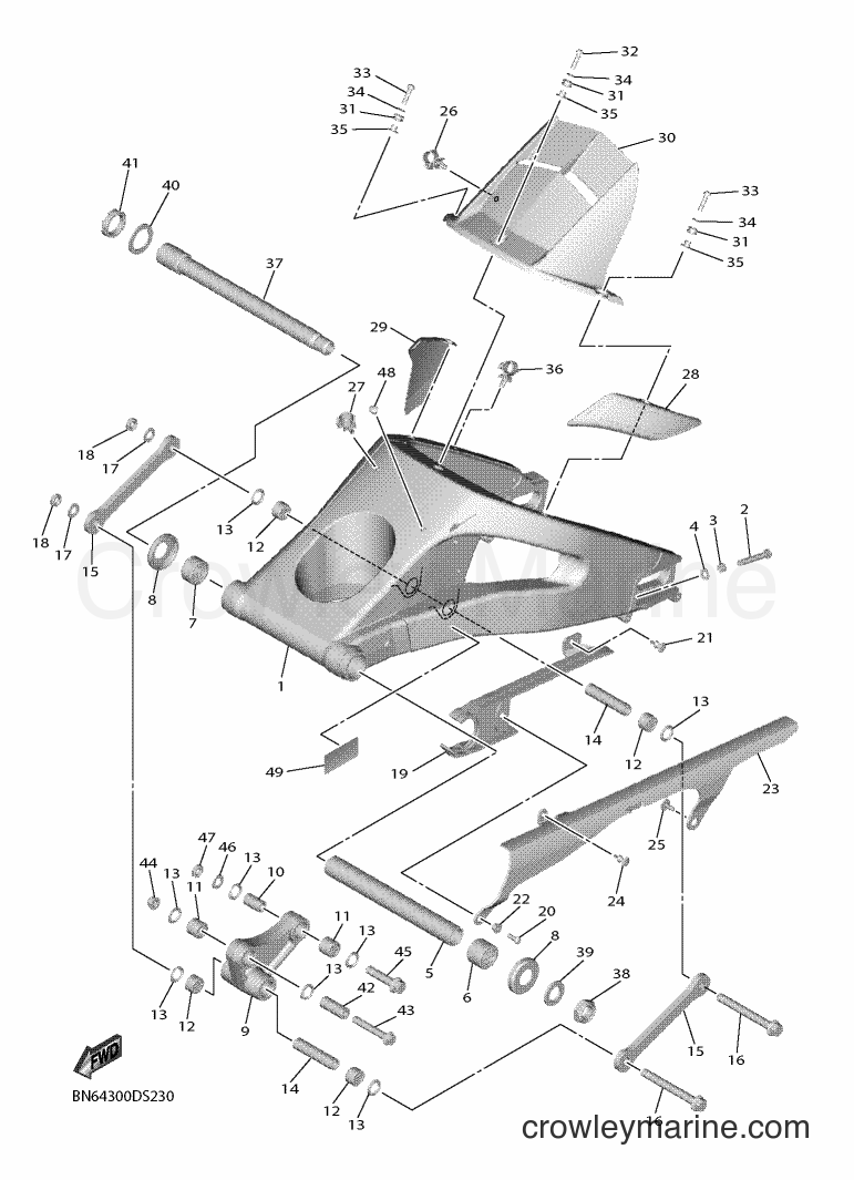 Yamaha Motors YZF600 (BN64) [060] - REAR ARM