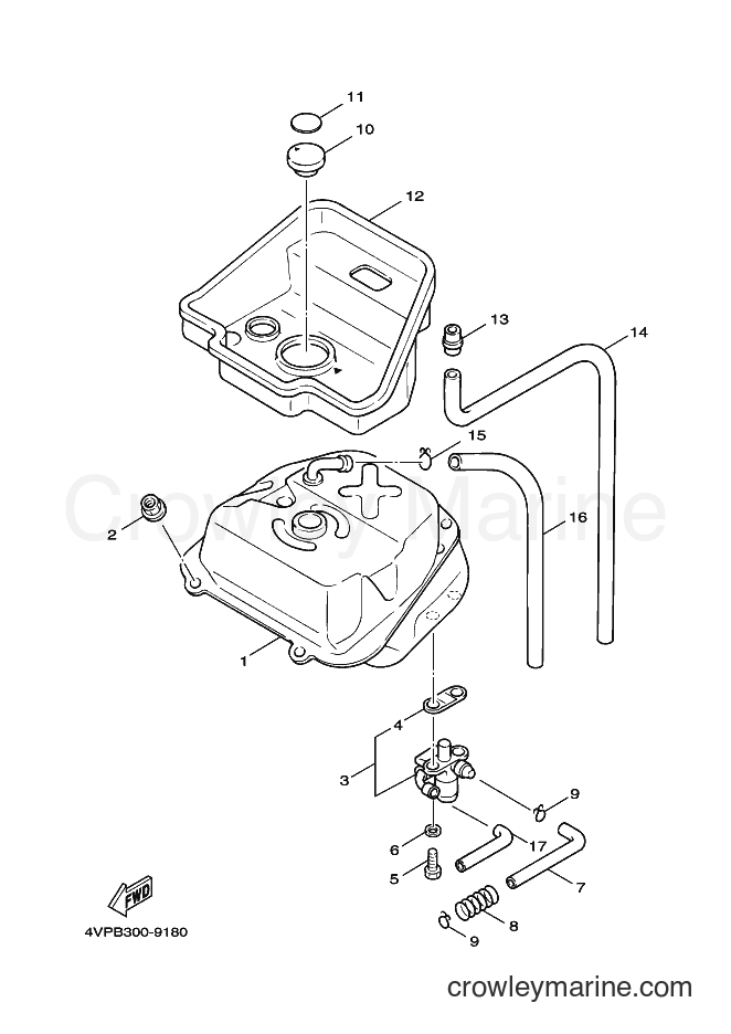 2001 Scooter YW100 - YW100 (4VPT) [010] - FUEL TANK