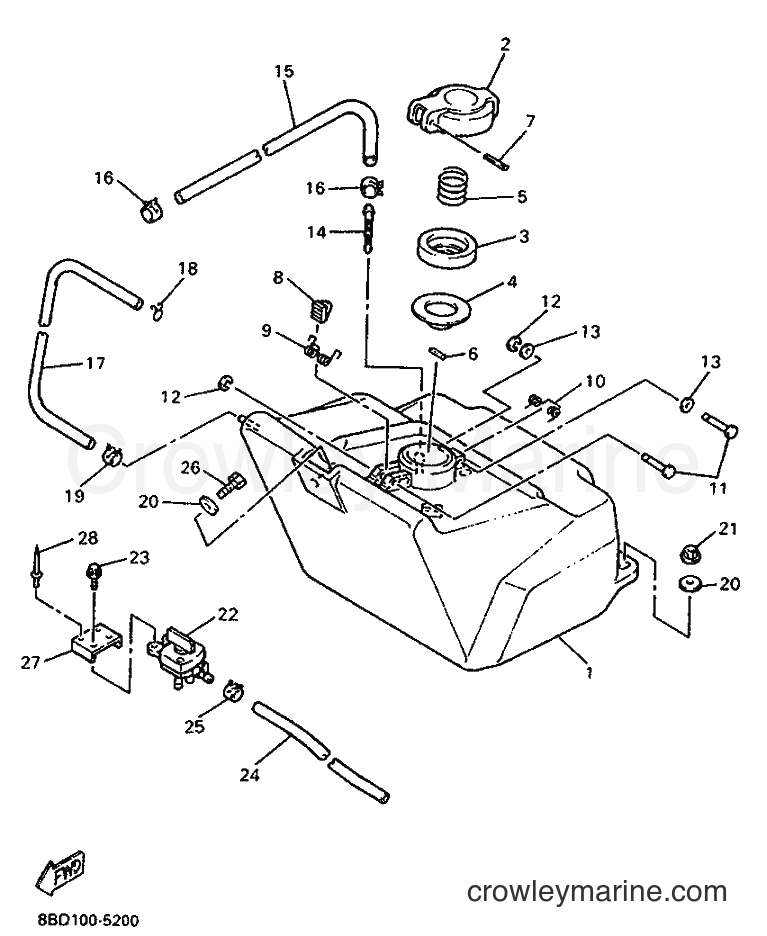 1995 Snowmobile BR250L - BR250L (8BC2) [030] - FUEL TANK 2