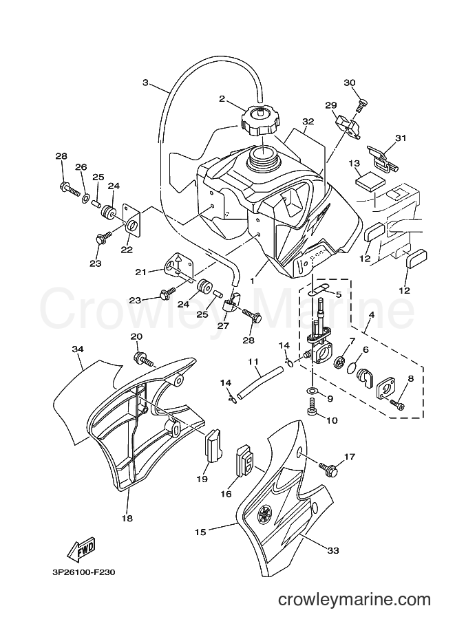 Yamaha Motors TT-R90E (3P28) [010] - FUEL TANK