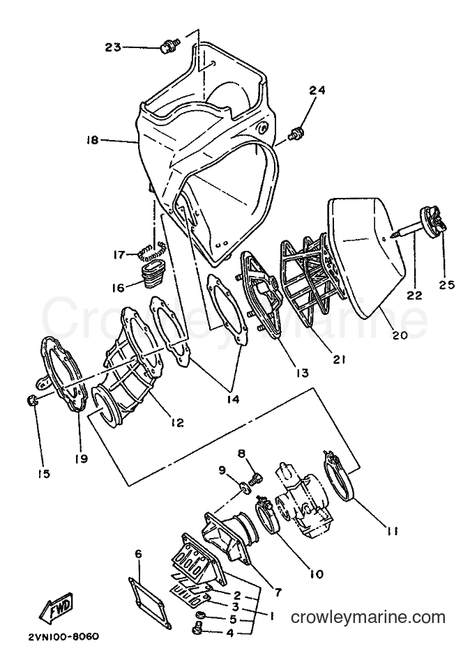 1988 Dirt Bike YZ125 - YZ125 (2VN0) [030] - INTAKE