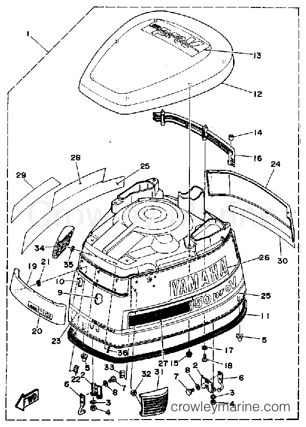Yamaha Motors PROV150LDA - TOP COWLING