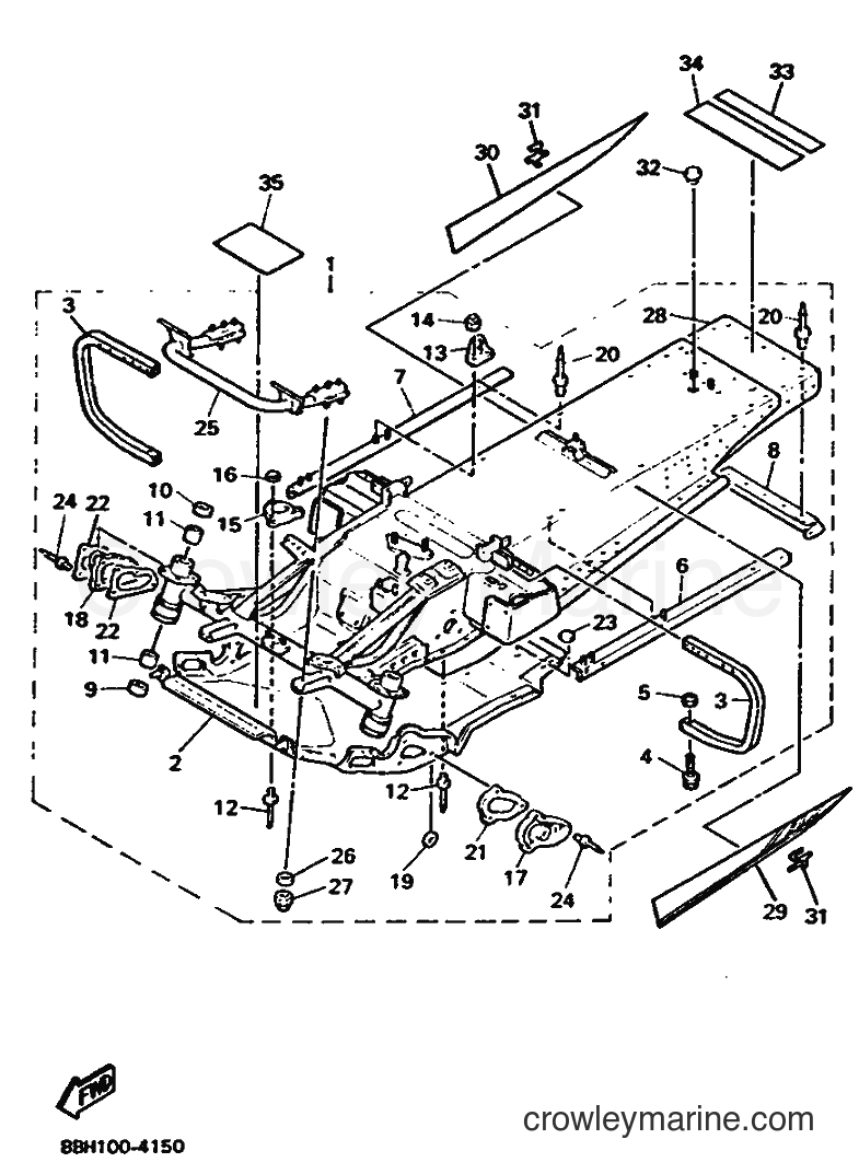 1994 Snowmobile PZ480ST - PZ480ST (8BH1) [999] - FRAME