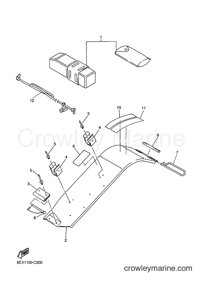 2005 Snowmobile SXV60 - SXV60 (8EX3) [020] - GUARD & LUGGAGE BOX