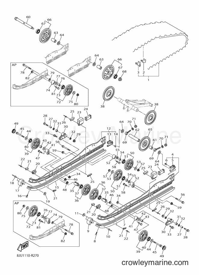 2016 Snowmobile RS10RL - RS10RL (8LC1) [020] - TRACK SUSPENSION 1