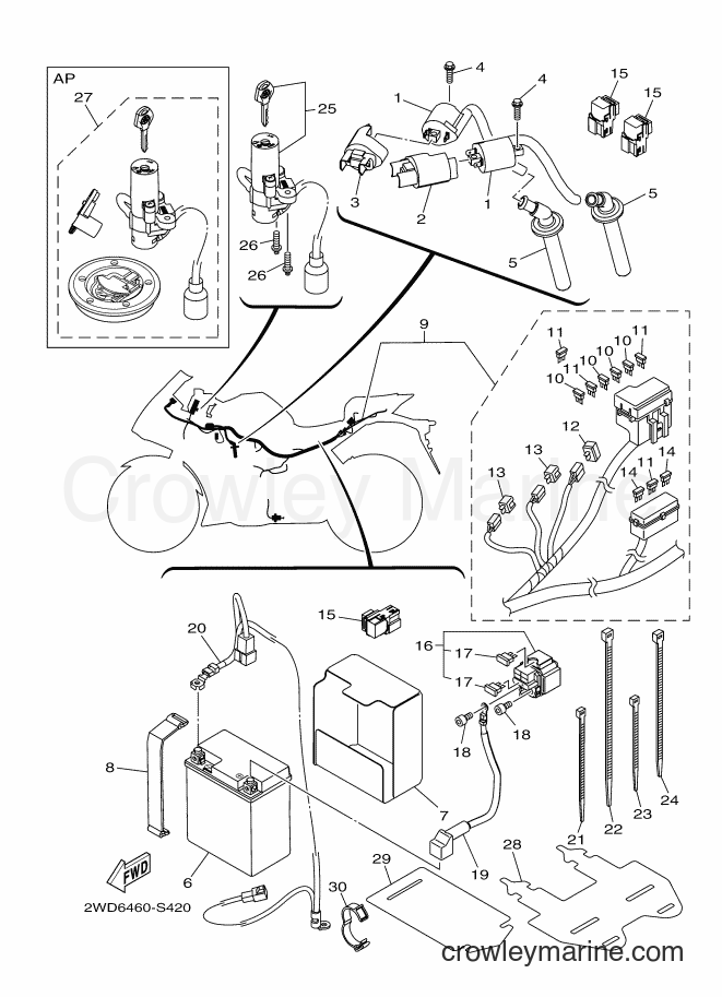 Yamaha Motors YZF-R25A (2WD7) [010] - ELECTRICAL 1