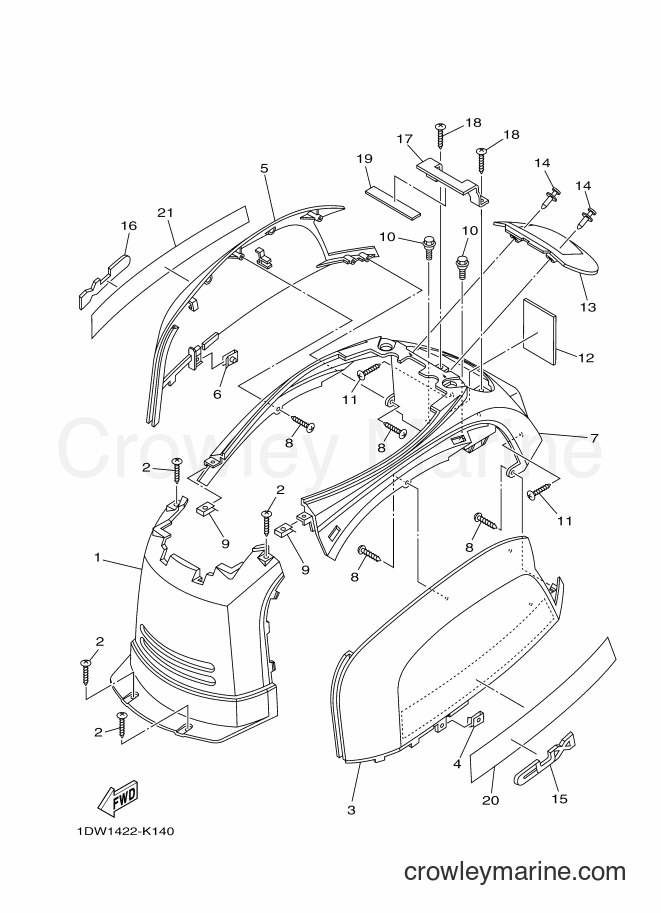 2011 Scooter XC100N - XC100N (1DW1) [010] - SIDE COVER