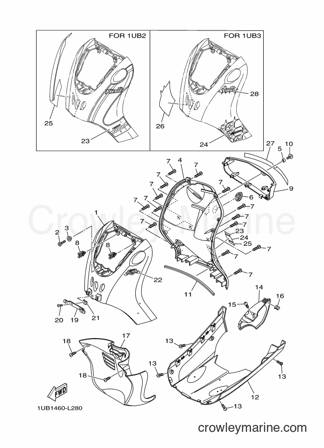 Yamaha Motors AF115C (1UB1) [010] - LEG SHIELD