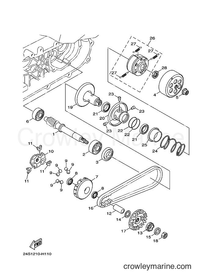 2009 Scooter YW125 - YW125 (37D1) [010] - CLUTCH