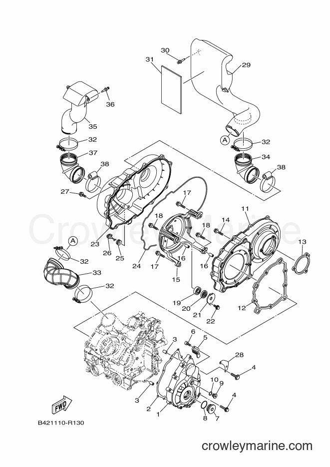 Yamaha Motors YXM700E (B42E) [010] - CRANKCASE COVER 1
