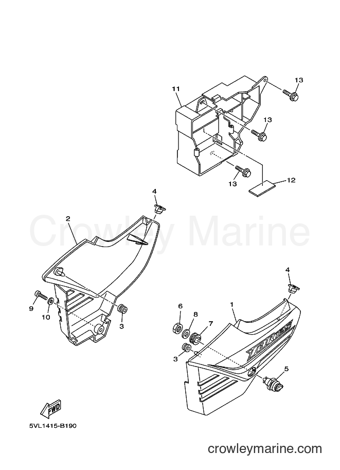 2004 Street Bike YBR125 - YBR125 (2D71) [010] - SIDE COVER