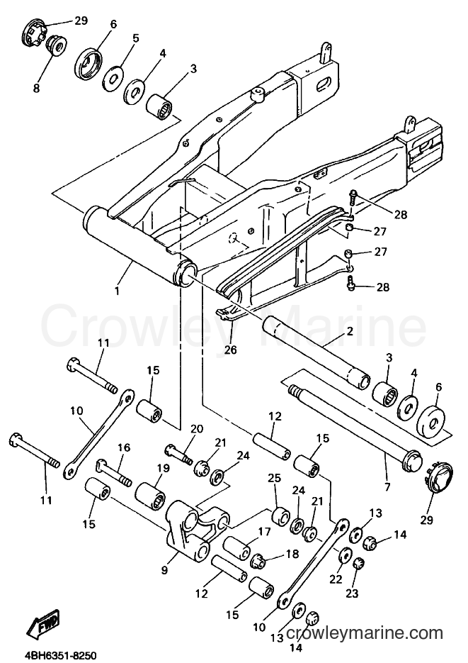 Yamaha Motors GTS1000 (4BH6) [090] - REAR ARM