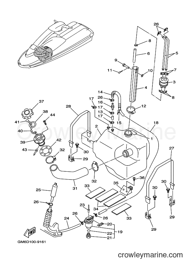 Yamaha Motors JET FOR SJ700AY (64VK) [01A] - FUEL TANK