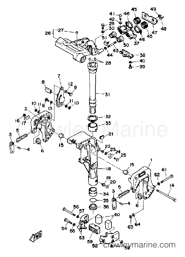 Yamaha Motors F9.9LF - BRACKET 1