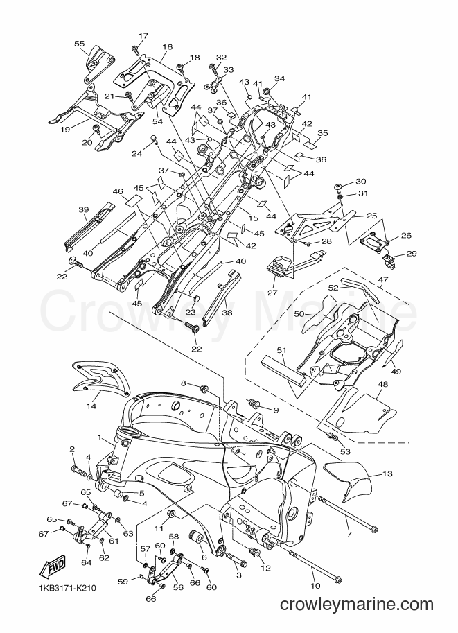 2011 Sport Bike YZF-R1 - YZF-R1 (1KB3) [010] - FRAME