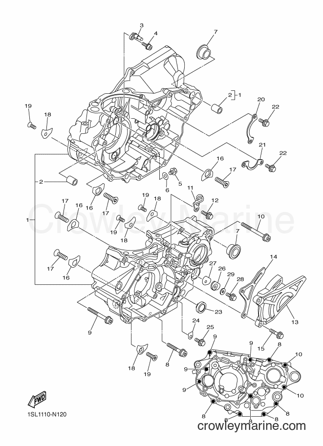 2016 Dirt Bike YZ450F - YZ450F (B112) [010] - CRANKCASE