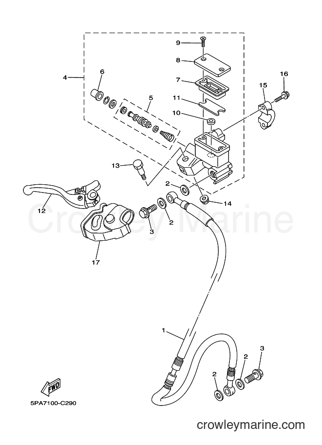 2010 Dirt Bike YZ85 - YZ85 (5PAS) [050] - FRONT MASTER CYLINDER