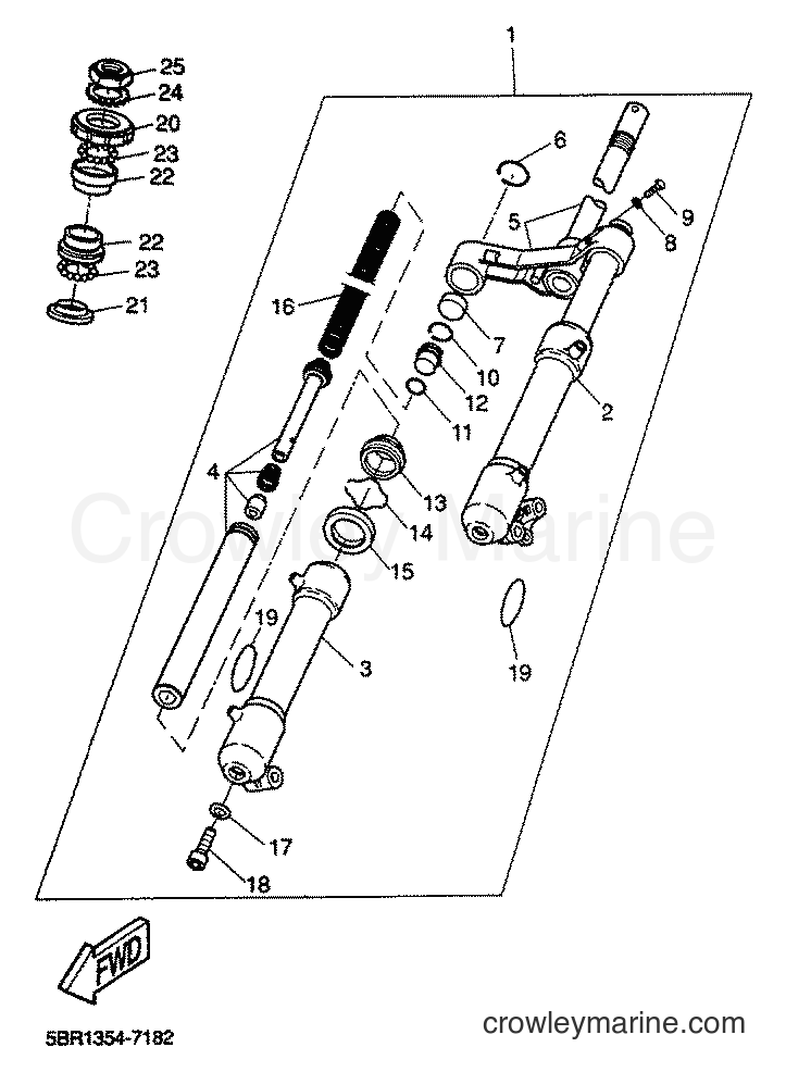 2001 Scooter YQ50 - YQ50 (5KH9) [010] - FRONT FORK