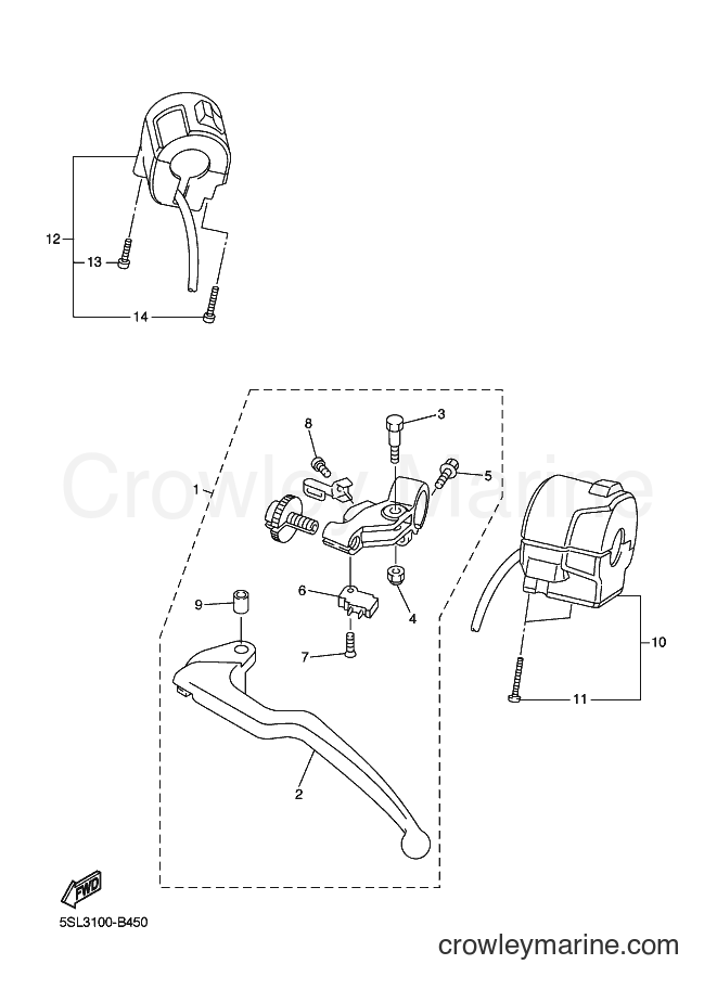 2003 Sport Bike YZF-R6 - YZF-R6 (5SL5) [010] - HANDLE SWITCH & LEVER