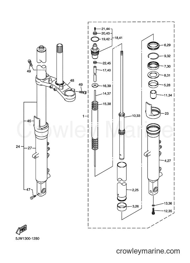 Yamaha Motors FJR1300A (5VS8) [010] - FRONT FORK