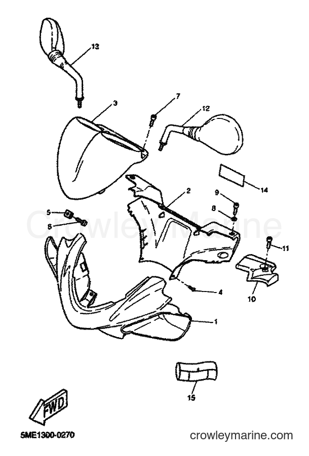 2001 Scooter YQ100 - YQ100 (5ME4) [030] - COWLING 1