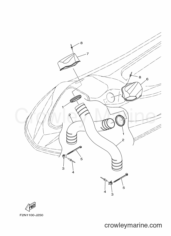 Yamaha Motors VX1050D-R (F4F2) [010] - VENTILATION