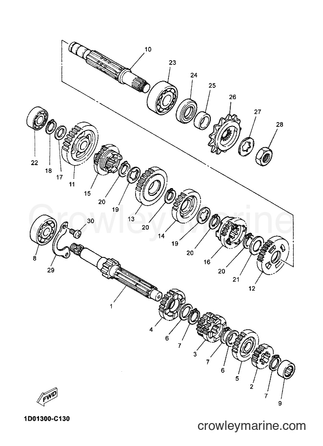 2004 Dirt Bike DT125RE - DT125RE (1D01) [080] - TRANSMISSION