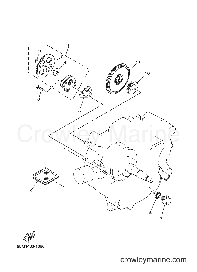 2002 Scooter T105E - T105E (5SD2) [010] - OIL PUMP