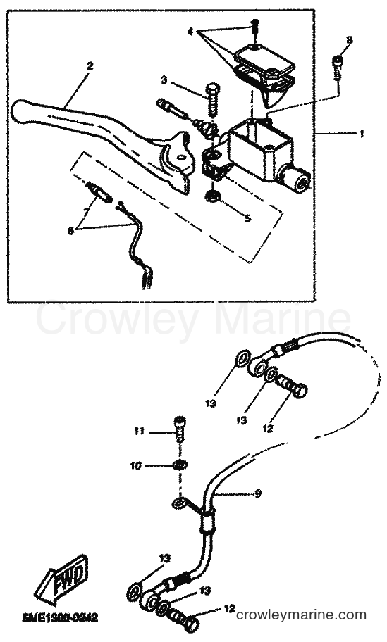 2001 Scooter YQ100 - YQ100 (5ME4) [080] - FRONT MASTER CYLINDER