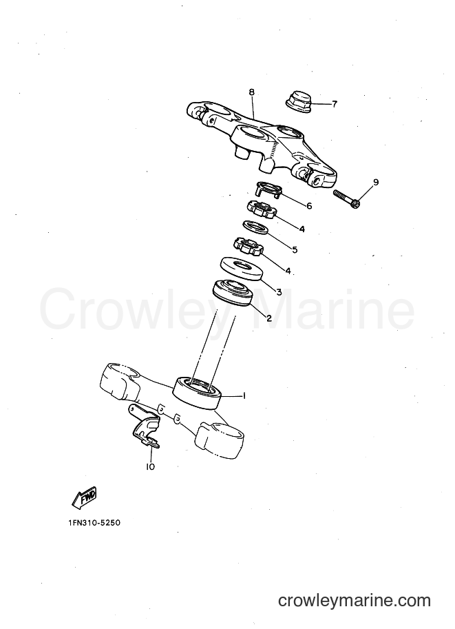 1987 Sport Bike FZ750 T - FZ750 T (2MG) [99A] - STEERING