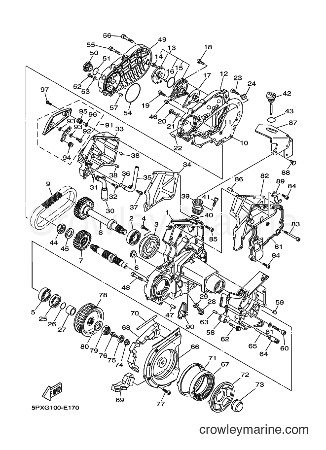 2008 Cruiser XV1700PC - XV1700PC (2D8A) [010] - MIDDLE DRIVE GEAR
