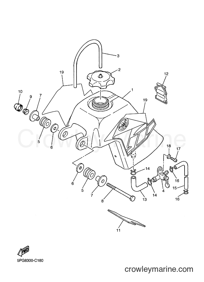 2004 Dirt Bike PW50 - PW50 (5PG7) [010] - FUEL TANK
