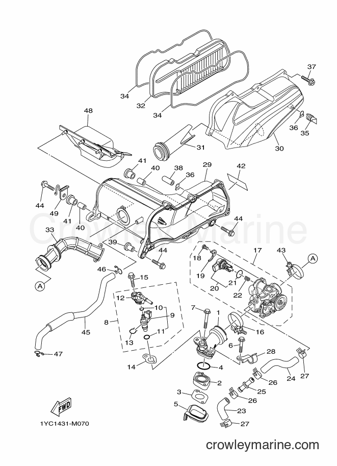 Yamaha Motors AF115F (1YC4) [010] - INTAKE