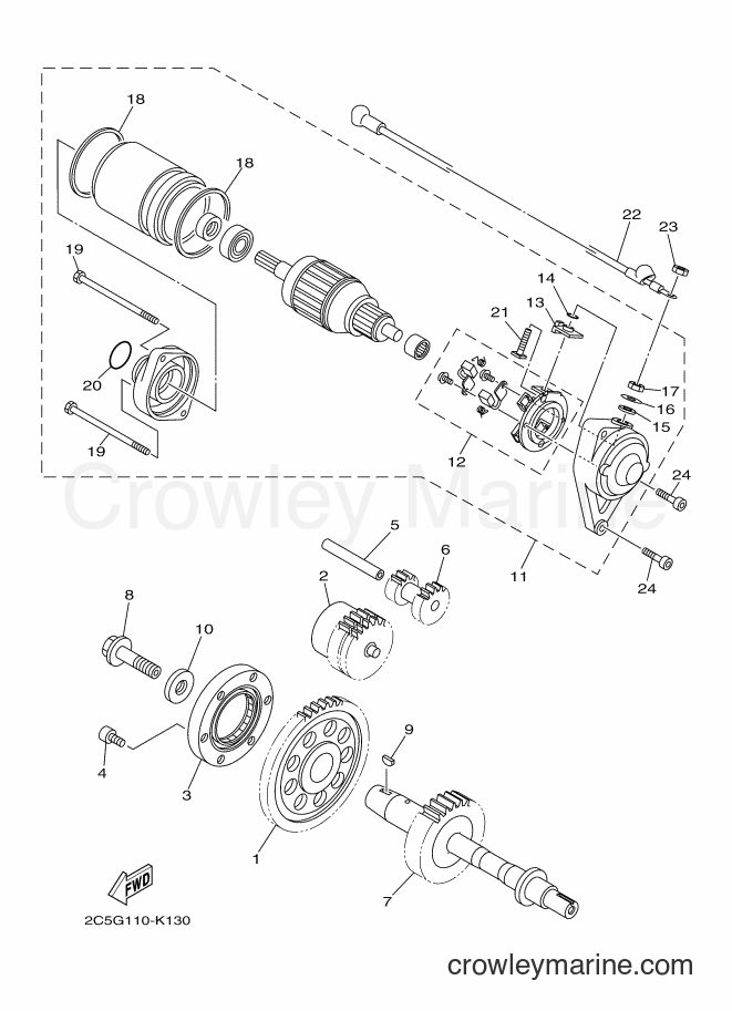 Yamaha Motors XV1900A (1CR1) [010] - STARTER