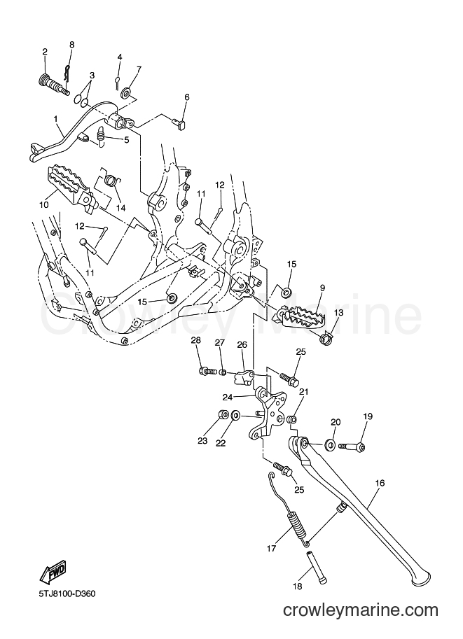 2006 Dirt Bike WR250F - WR250F (5UMD) [020] - STAND & FOOTREST