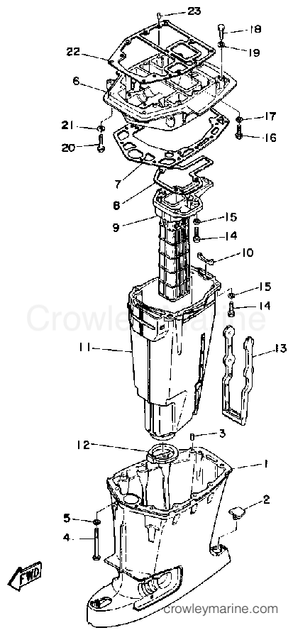 Yamaha Motors CV85ELD - UPPER CASING