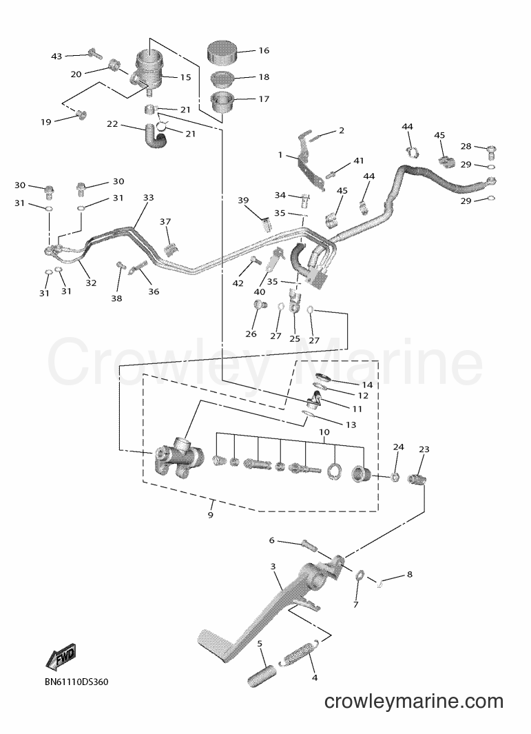 2017 Sport Bike YZF600 - YZF600 (BN64) [060] - REAR MASTER CYLINDER