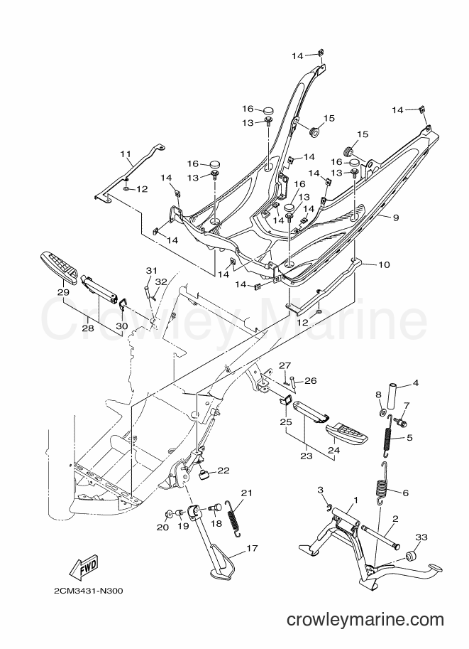 Yamaha Motors MW125A (2CMS) [020] - STAND & FOOTREST