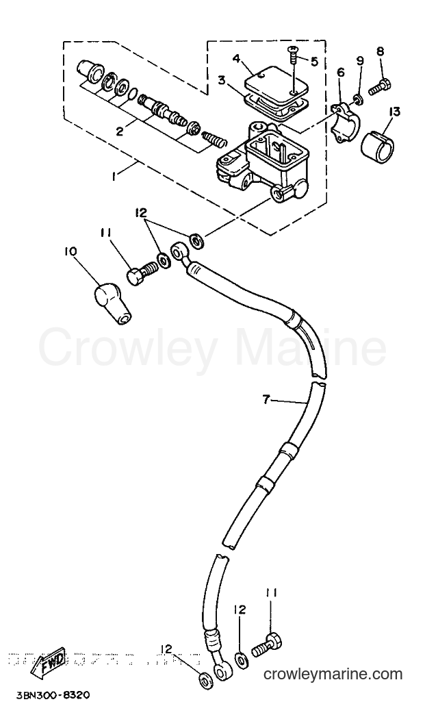 1989 Dirt Bike DT125R - DT125R (3PY1) [999] - FRONT MASTER CYLINDER