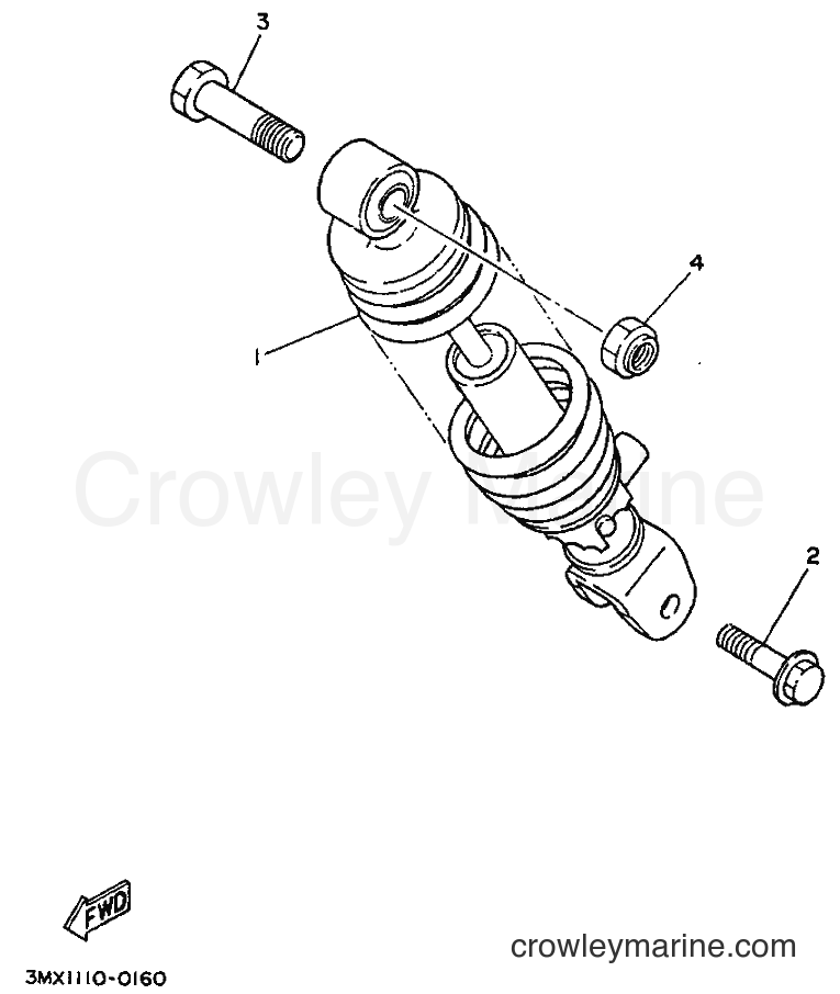 1992 Scooter CW50 - CW50 (4CA3) [999] - REAR SUSPENSION