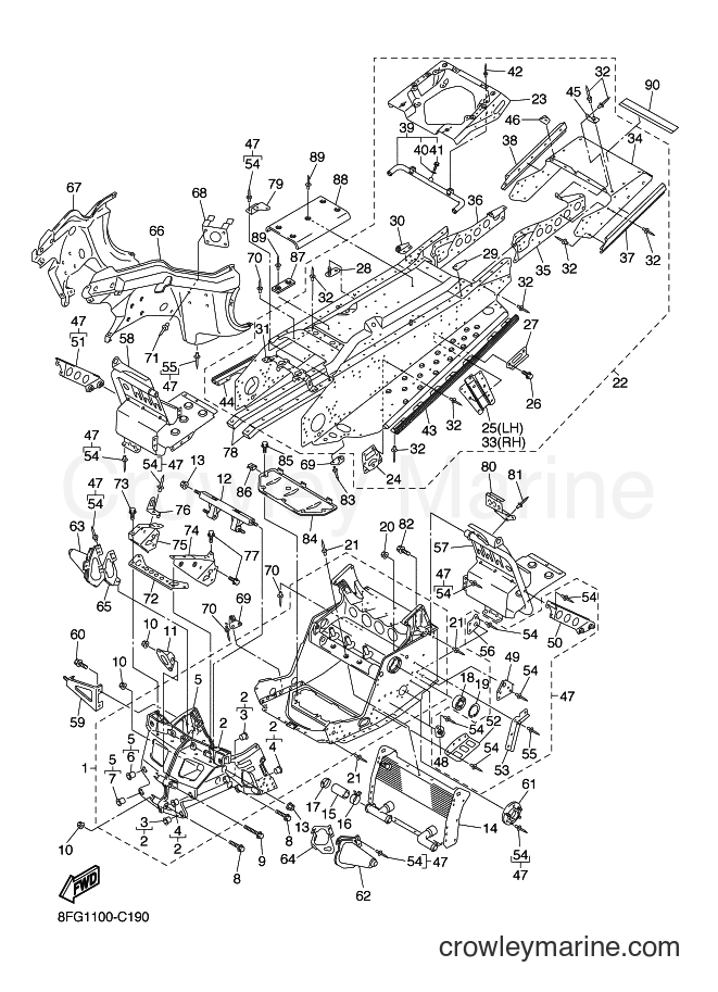 Yamaha Motors RX10 (8FH2) [020] - FRAME