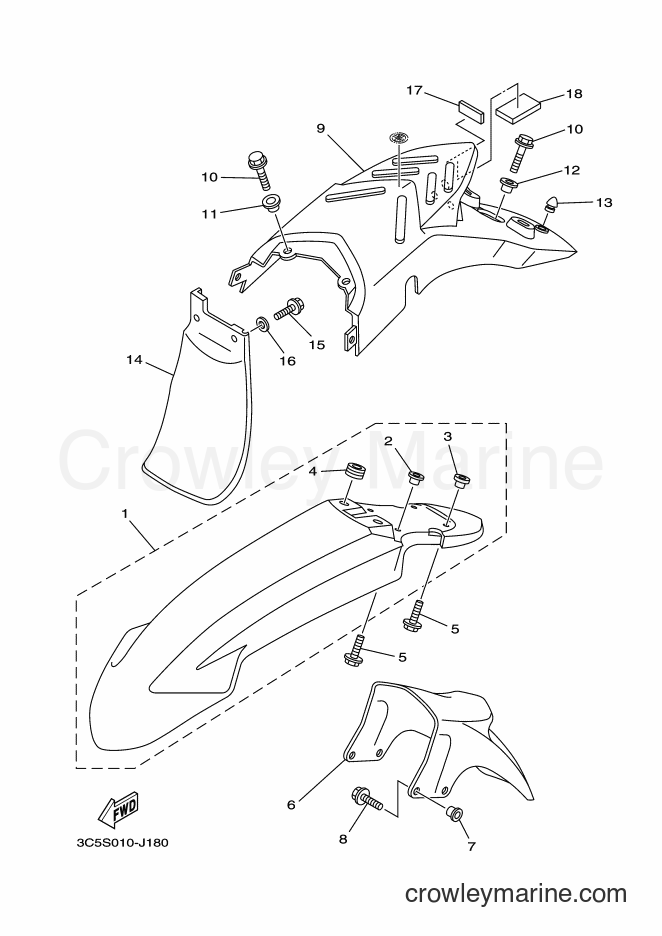 2010 Dirt Bike XT250 - XT250 (3C5S) [010] - FENDER