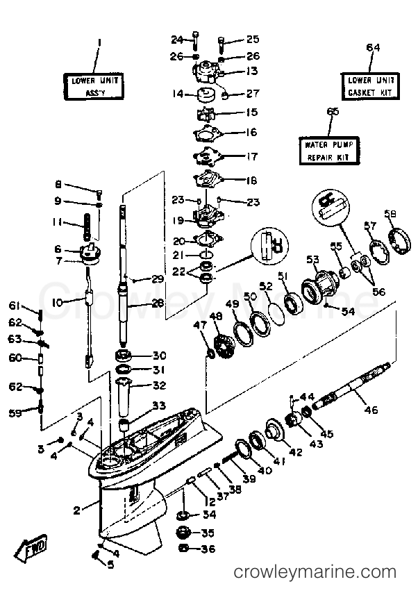 Yamaha Motors 50ETSK - LOWER DRIVE 1