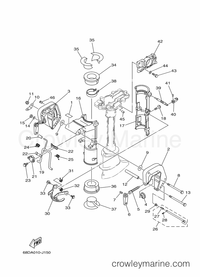 Yamaha Motors F4AMHS (68DA) [020] - BRACKET